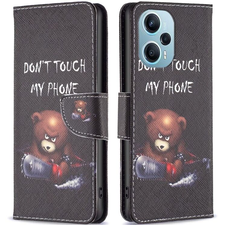Чехол-книжка Deexe Color Wallet для Xiaomi Poco F5 / Redmi Note 12 Turbo - Bear: фото 1 из 8