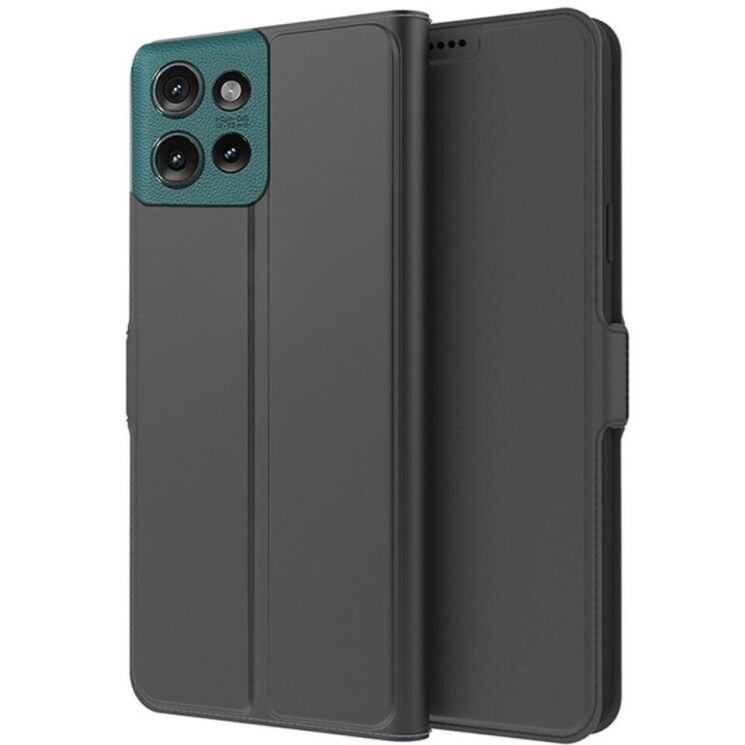 Чехол-книжка Deexe Faro Wallet для Motorola Edge 50 - Black: фото 1 из 7