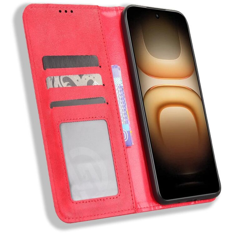 Чохол-книжка Deexe Retro Style для Infinix Hot 70 Pro - Red (331103R) Чохол-книжка Deexe Retro Style для Infinix Hot 70 Pro - Red: фото 5 з 18
