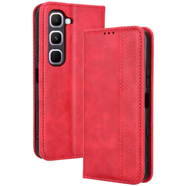Чохол-книжка Deexe Retro Style для Infinix Hot 70 Pro - Red (331103R) Чохол-книжка Deexe Retro Style для Infinix Hot 70 Pro - Red: фото 1 з 18
