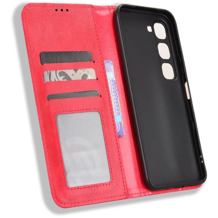 Чохол-книжка Deexe Retro Style для Infinix Hot 70 Pro - Red (331103R) Чохол-книжка Deexe Retro Style для Infinix Hot 70 Pro - Red: фото 4 з 18