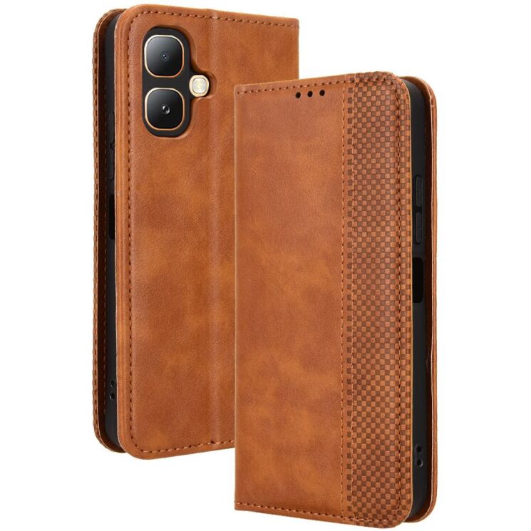 Чехол-книжка Deexe Retro Style для Infinix Smart 20 - Brown (411200Z) Чехол-книжка Deexe Retro Style для Infinix Smart 20 - Brown: фото 1 из 20
