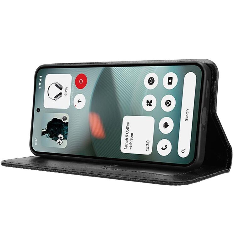 Чехол-книжка Deexe Retro Style для Nothing Phone (3a) Lite - Black: фото 5 из 20