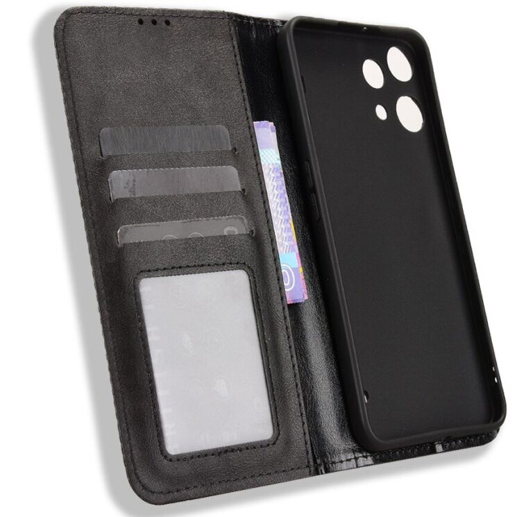 Чехол-книжка Deexe Retro Style для Nothing Phone (3a) Lite - Black: фото 3 из 20