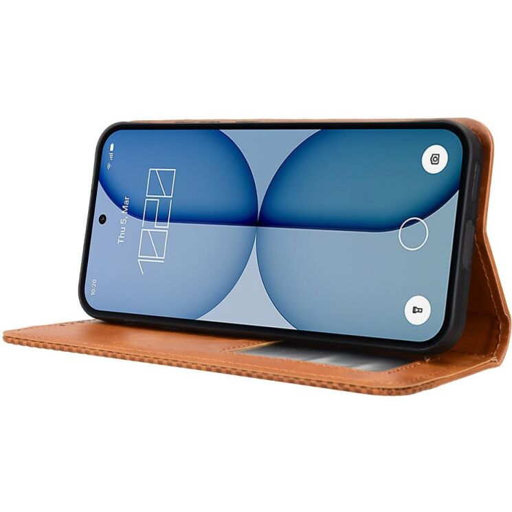Чохол-книжка Deexe Retro Style для Nothing Phone (4a) - Brown (411308Z) Чохол-книжка Deexe Retro Style для Nothing Phone (4a) - Brown: фото 6 з 17