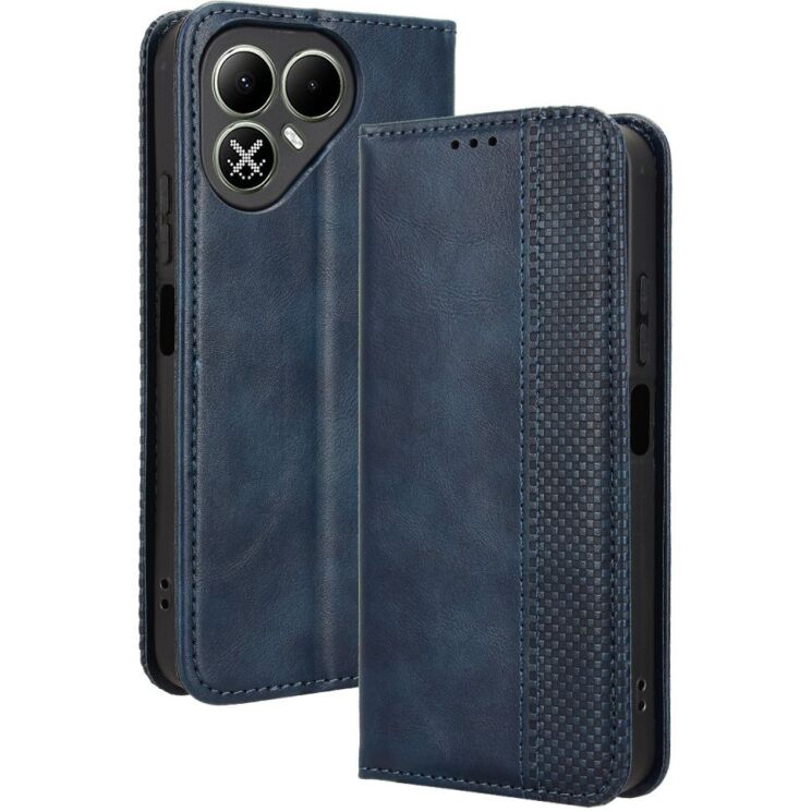 Чехол-книжка Deexe Retro Style для TECNO Pova 8 - Blue: фото 1 из 19