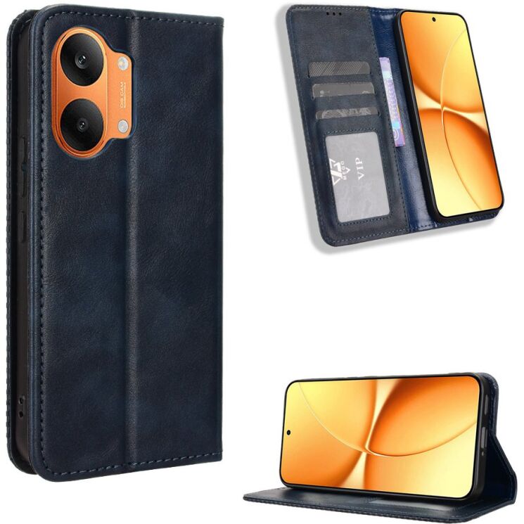 Чохол-книжка Deexe Retro Style для Xiaomi Poco X8 Pro Max - Blue (408904L) Чохол-книжка Deexe Retro Style для Xiaomi Poco X8 Pro Max - Blue: фото 1 з 20