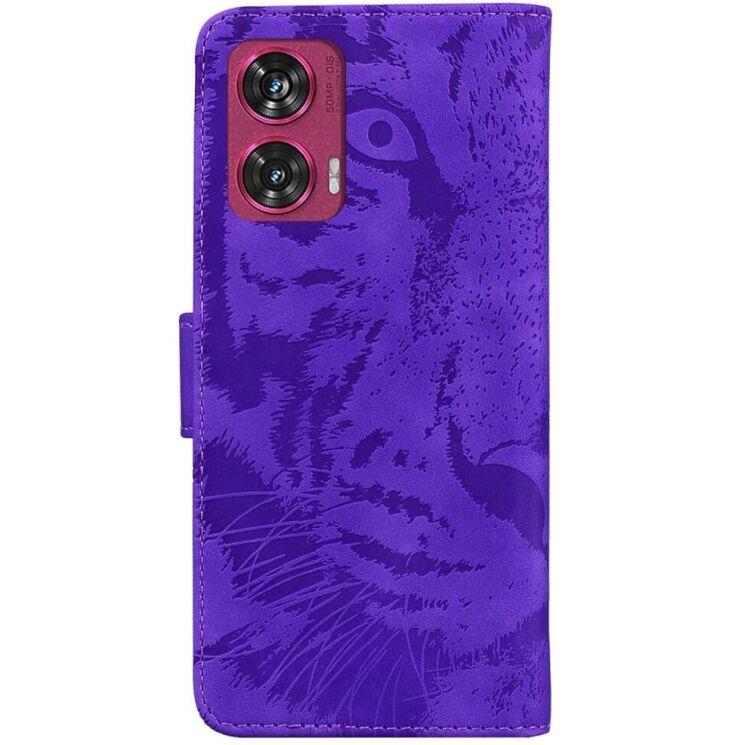Чехол-книжка Deexe Tiger для Motorola Edge 50 Fusion - Purple: фото 6 из 7