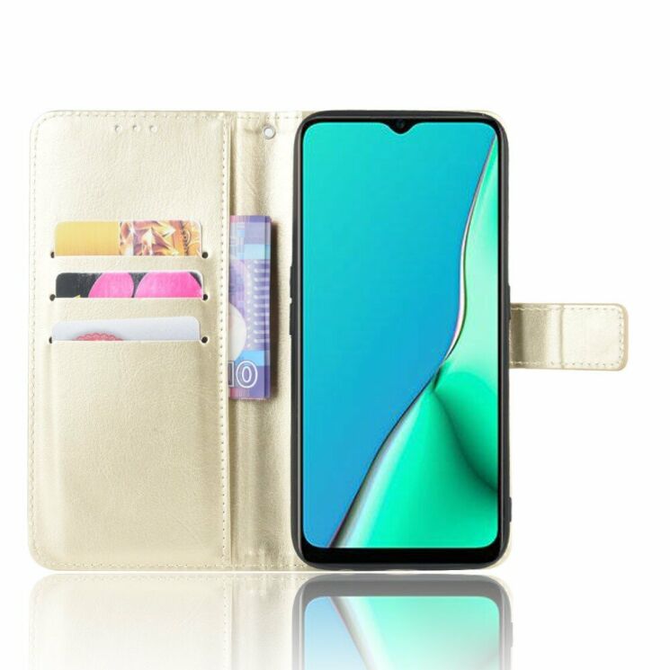 Классический чехол-книжка Deexe Wallet Style для OPPO A5 2020 - Gold: фото 5 из 16