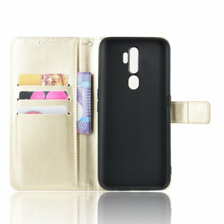 Классический чехол-книжка Deexe Wallet Style для OPPO A5 2020 - Gold: фото 4 из 16