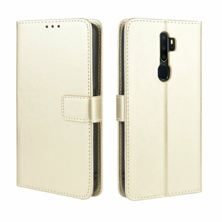 Классический чехол-книжка Deexe Wallet Style для OPPO A5 2020 - Gold: фото 3 из 16
