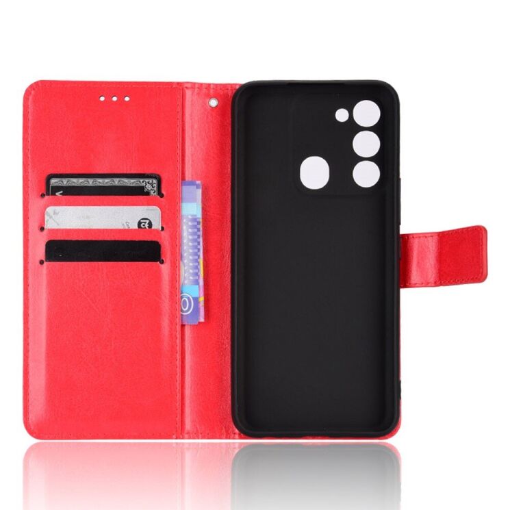Чехол-книжка Deexe Wallet Style для Tecno Spark Go 2022 (KG5m) - Red: фото 4 из 7
