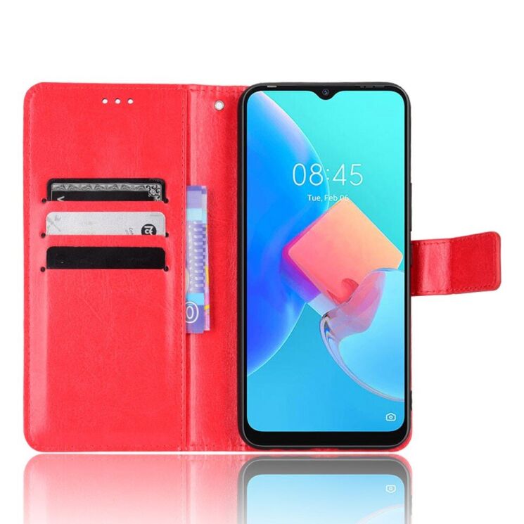 Чехол-книжка Deexe Wallet Style для Tecno Spark Go 2022 (KG5m) - Red: фото 2 из 7