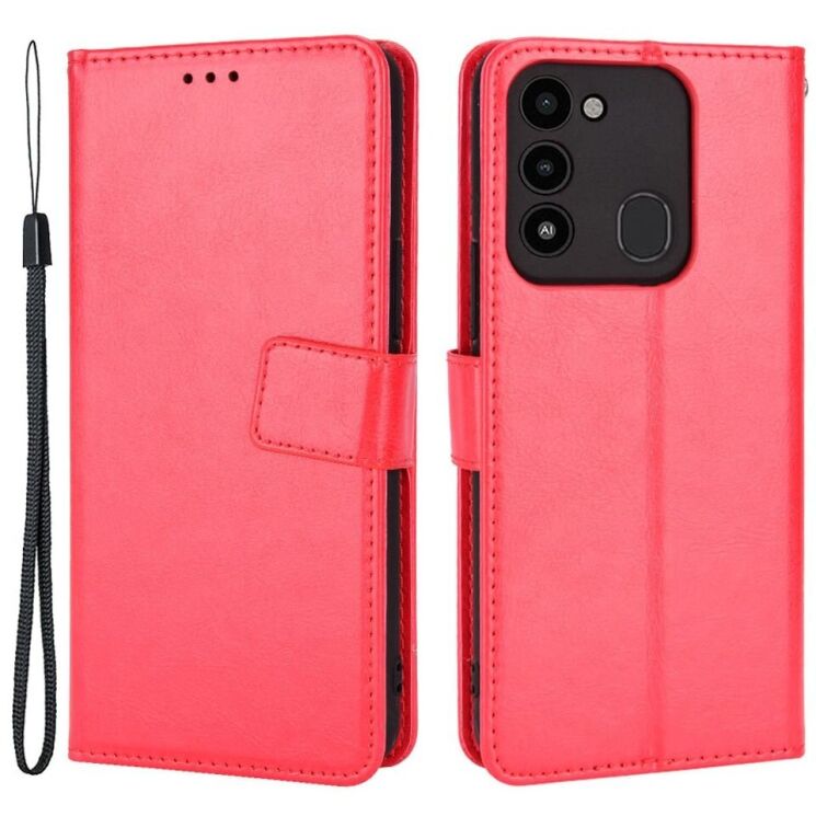 Чехол-книжка Deexe Wallet Style для Tecno Spark Go 2022 (KG5m) - Red: фото 1 из 7