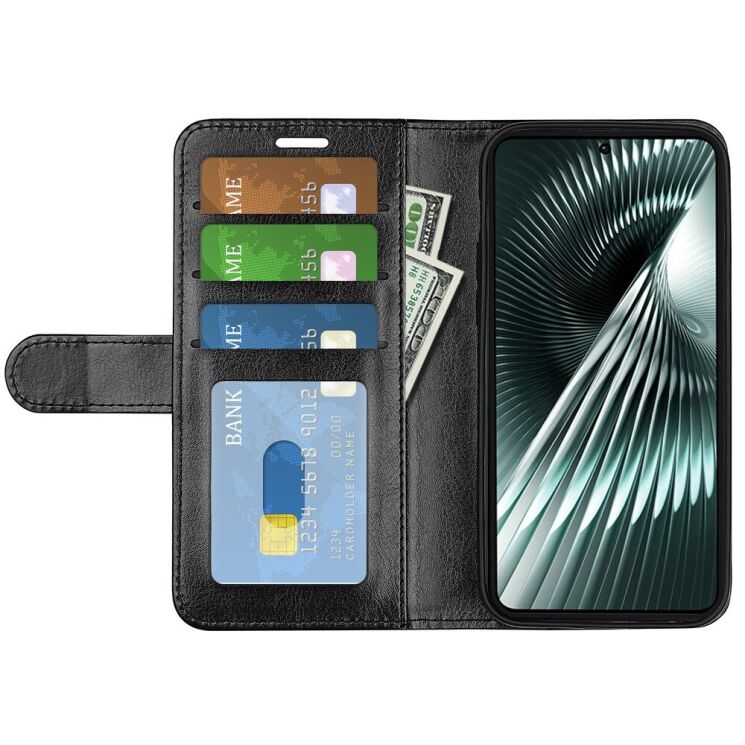 Чехол-книжка Deexe Wallet Style для Xiaomi Poco F6 - Black: фото 2 из 7