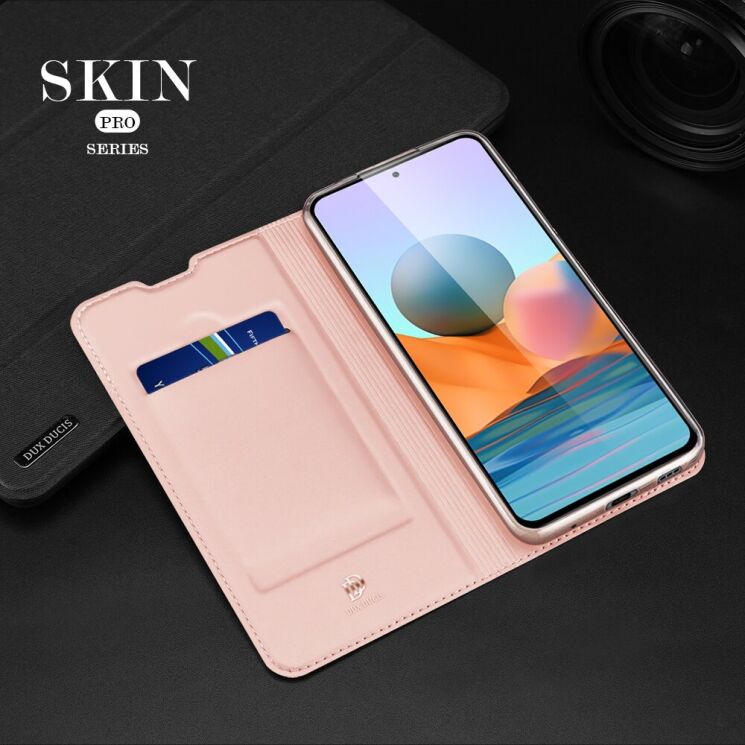 Чехол-книжка DUX DUCIS Skin Pro для Xiaomi Redmi Note 10 Pro - Blue: фото 12 из 15