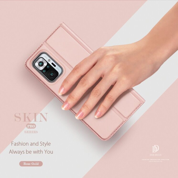 Чехол-книжка DUX DUCIS Skin Pro для Xiaomi Redmi Note 10 Pro - Blue: фото 6 из 15