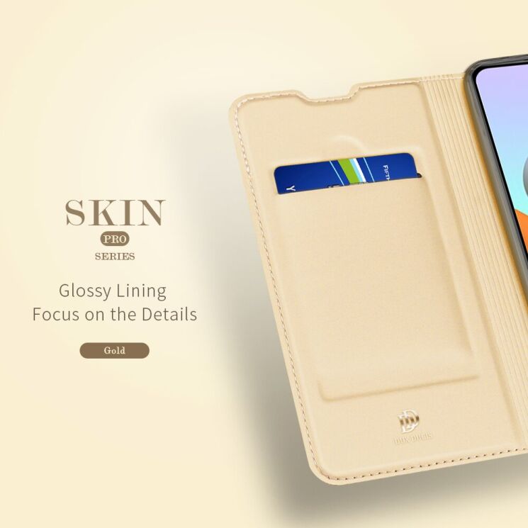 Чехол-книжка DUX DUCIS Skin Pro для Xiaomi Redmi Note 10 Pro - Blue: фото 8 из 15
