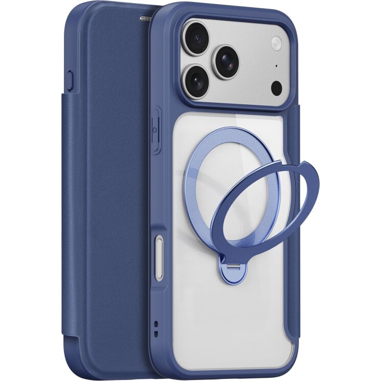 Чохол-книжка Dux Ducis Skin X Pro Magnetic Kickstand для iPhone 18 Pro / 17 Pro - Blue: фото 1 з 12