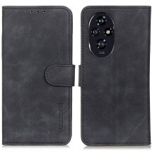 Чехол-книжка KHAZNEH Retro Wallet для Honor 200 - Black: фото 1 из 9