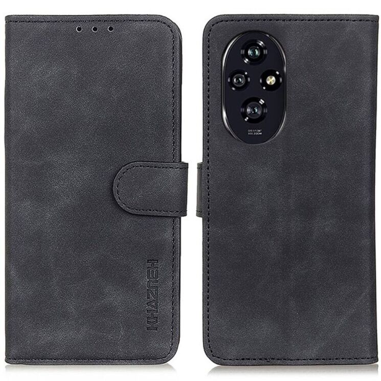 Чохол-книжка KHAZNEH Retro Wallet для Honor 200 - Black: фото 1 з 9