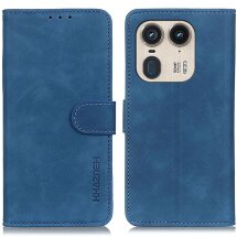 Чехол-книжка KHAZNEH Retro Wallet для Motorola Edge 50 Ultra - Blue: фото 1 из 9
