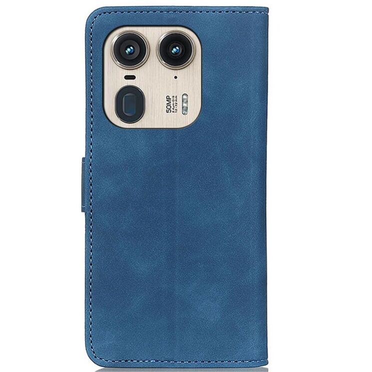 Чехол-книжка KHAZNEH Retro Wallet для Motorola Edge 50 Ultra - Blue: фото 5 из 9