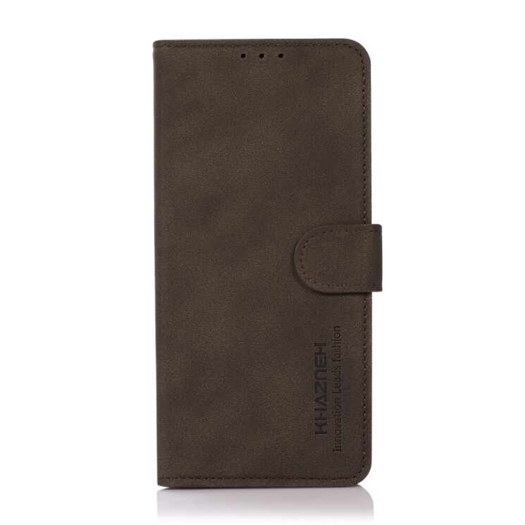 Чехол-книжка KHAZNEH Retro Style для Samsung Galaxy S21 FE (G990) - Brown: фото 3 из 9