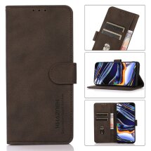 Чехол-книжка KHAZNEH Retro Style для Samsung Galaxy S21 FE (G990) - Brown: фото 1 из 9