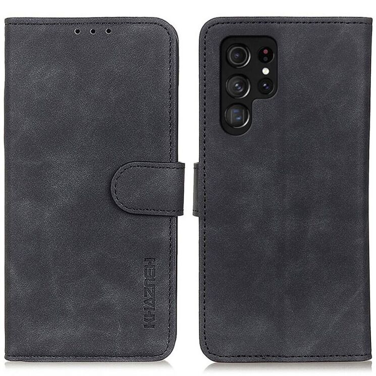 Чехол-книжка KHAZNEH Retro Wallet для Samsung Galaxy S24 Ultra - Black: фото 1 из 9