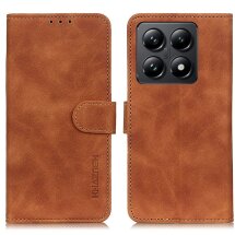Чехол-книжка KHAZNEH Retro Wallet для Xiaomi 14T - Brown: фото 1 из 8