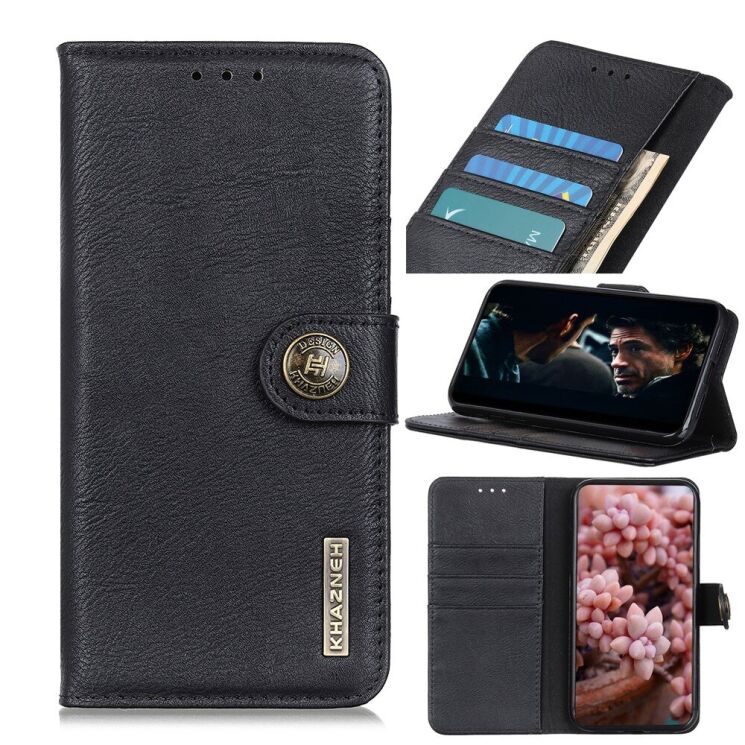 Чехол-книжка KHAZNEH Wallet Cover для Motorola Moto G100 - Black: фото 1 из 7