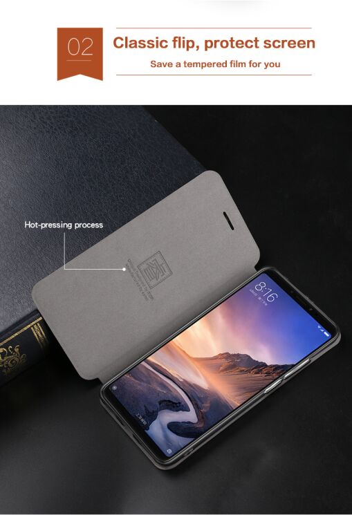 Чохол-книжка MOFI Rui Series для Xiaomi Mi Max 3 - Blue: фото 8 з 9