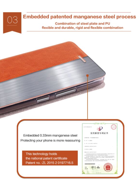 Чохол-книжка MOFI Rui Series для Xiaomi Mi Max 3 - Blue: фото 9 з 9