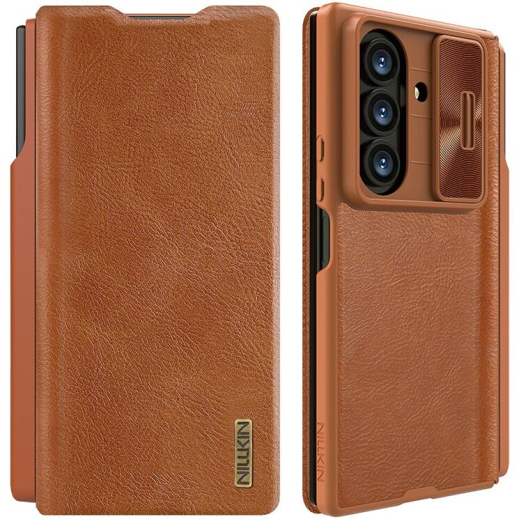 Чохол-книжка NILLKIN Qin Pro Series (FF) для Samsung Galaxy Fold 7 - Brown: фото 1 з 21
