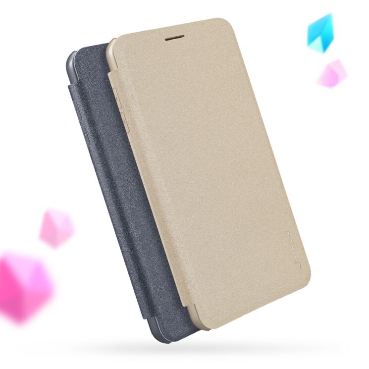 Чехол-книжка NILLKIN Sparkle Series для Samsung Galaxy J4 2018 (J400) - Gold: фото 9 из 16