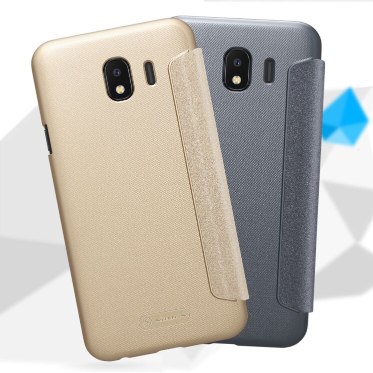 Чехол-книжка NILLKIN Sparkle Series для Samsung Galaxy J4 2018 (J400) - Gold: фото 16 из 16
