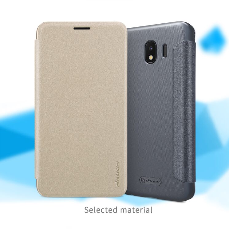 Чехол-книжка NILLKIN Sparkle Series для Samsung Galaxy J4 2018 (J400) - Gold: фото 10 из 16