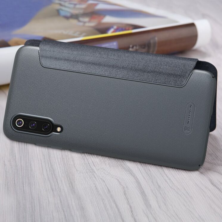 Чехол-книжка NILLKIN Sparkle Series для Xiaomi Mi 9 - Black: фото 4 из 15