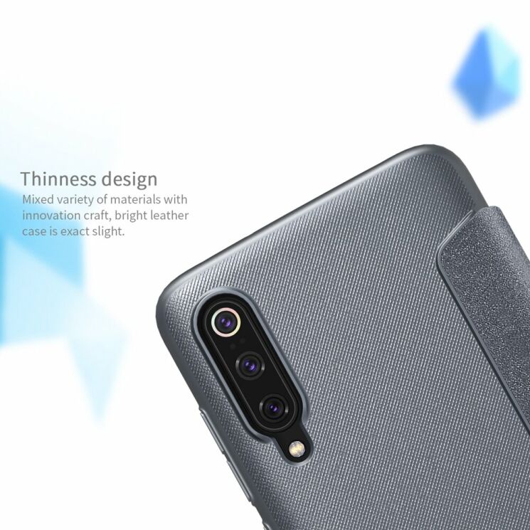 Чехол-книжка NILLKIN Sparkle Series для Xiaomi Mi 9 - Black: фото 12 из 15