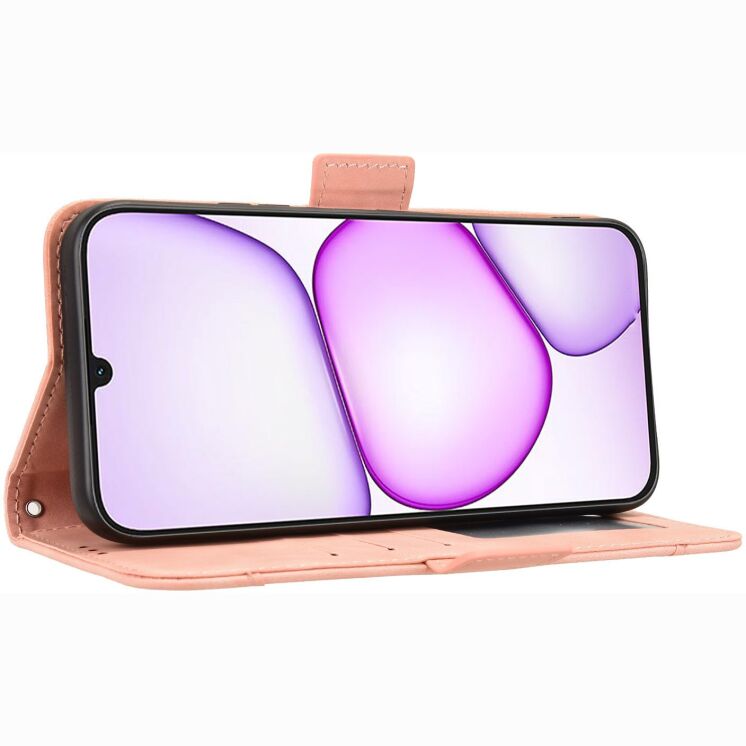 Чохол-книжка з кишеньками Deexe Wallet Stand для Realme C100i - Pink: фото 6 з 15