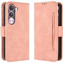 Чохол-книжка з кишеньками Deexe Wallet Stand для Realme C100i - Pink: фото 1 з 15