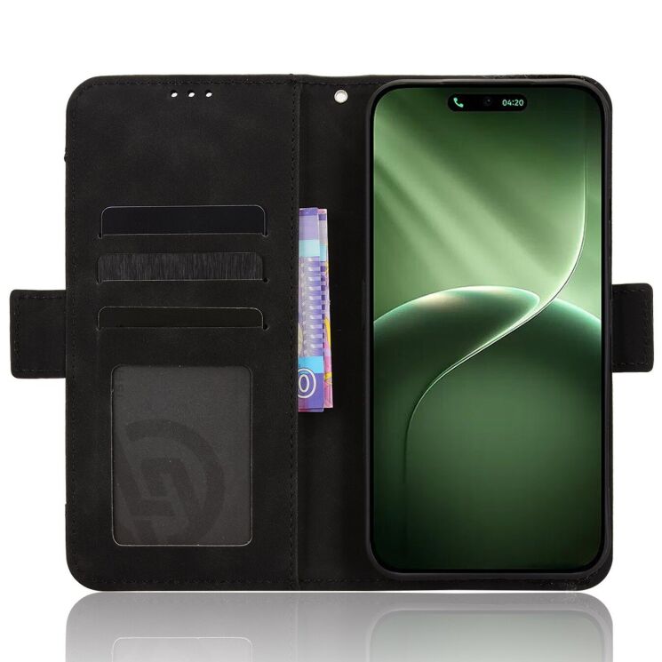 Чохол-книжка з кишеньками Deexe Wallet Stand для TECNO Camon 50 - Black: фото 5 з 15