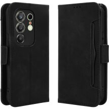 Чехол-книжка с карманами Deexe Wallet Stand для TECNO Camon 50 - Black: фото 1 из 15