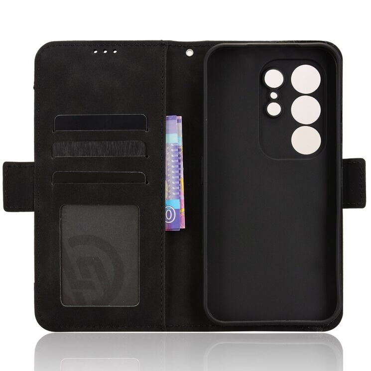 Чохол-книжка з кишеньками Deexe Wallet Stand для TECNO Camon 50 - Black: фото 4 з 15