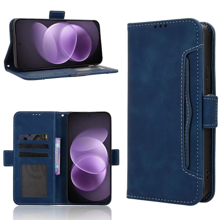 Чехол-книжка с карманами Deexe Wallet Stand для Xiaomi Redmi Note 17 Pro - Blue (429505L) Чехол-книжка с карманами Deexe Wallet Stand для Xiaomi Redmi Note 17 Pro - Blue: фото 8 из 17