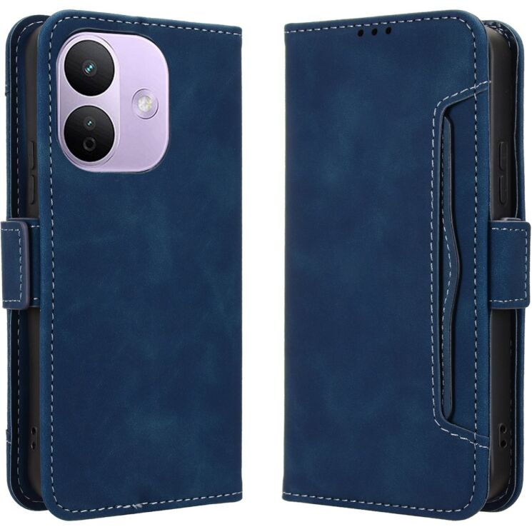 Чехол-книжка с карманами Deexe Wallet Stand для Xiaomi Redmi Note 17 Pro - Blue (429505L) Чехол-книжка с карманами Deexe Wallet Stand для Xiaomi Redmi Note 17 Pro - Blue: фото 1 из 17