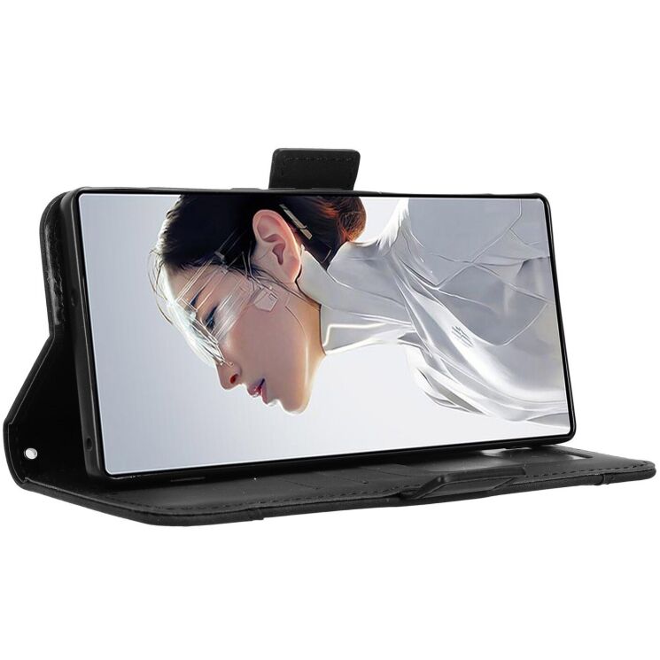 Чехол-книжка с карманами Deexe Wallet Stand для ZTE Nubia Red Magic 11 Air - Black (423107B) Чехол-книжка с карманами Deexe Wallet Stand для ZTE Nubia Red Magic 11 Air - Black: фото 5 из 16