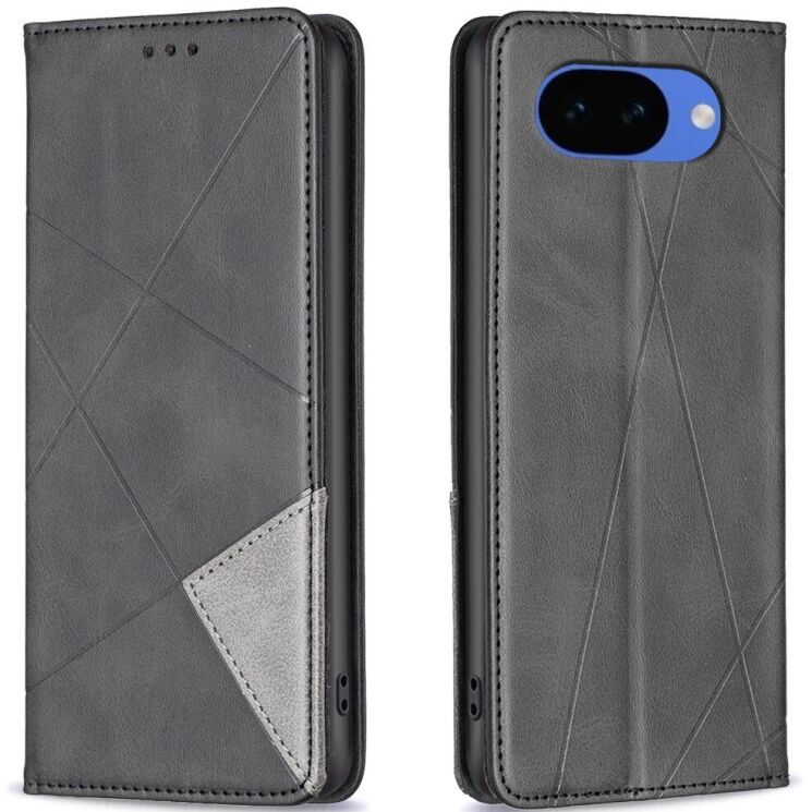 Чехол-книжка с карманами UniCase Geometric Pattern для Google Pixel 10a - Black: фото 1 из 10