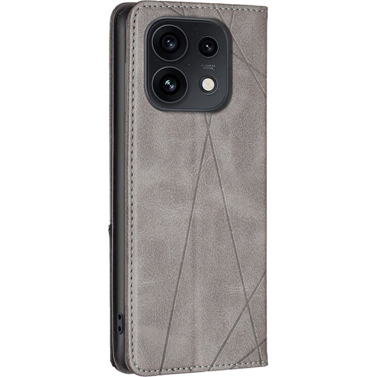 Чехол-книжка с карманами UniCase Geometric Pattern для OPPO Reno 16 / 16 Pro - Grey (413212H) Чехол-книжка с карманами UniCase Geometric Pattern для OPPO Reno 16 / 16 Pro - Grey: фото 3 из 10